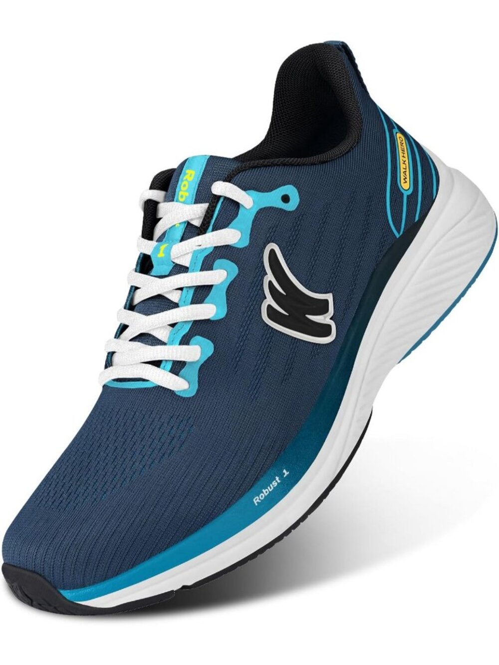 Men's Blue Athletic Shoes Casual Solid Mid Top Cap Toe Non Slip Sneakers